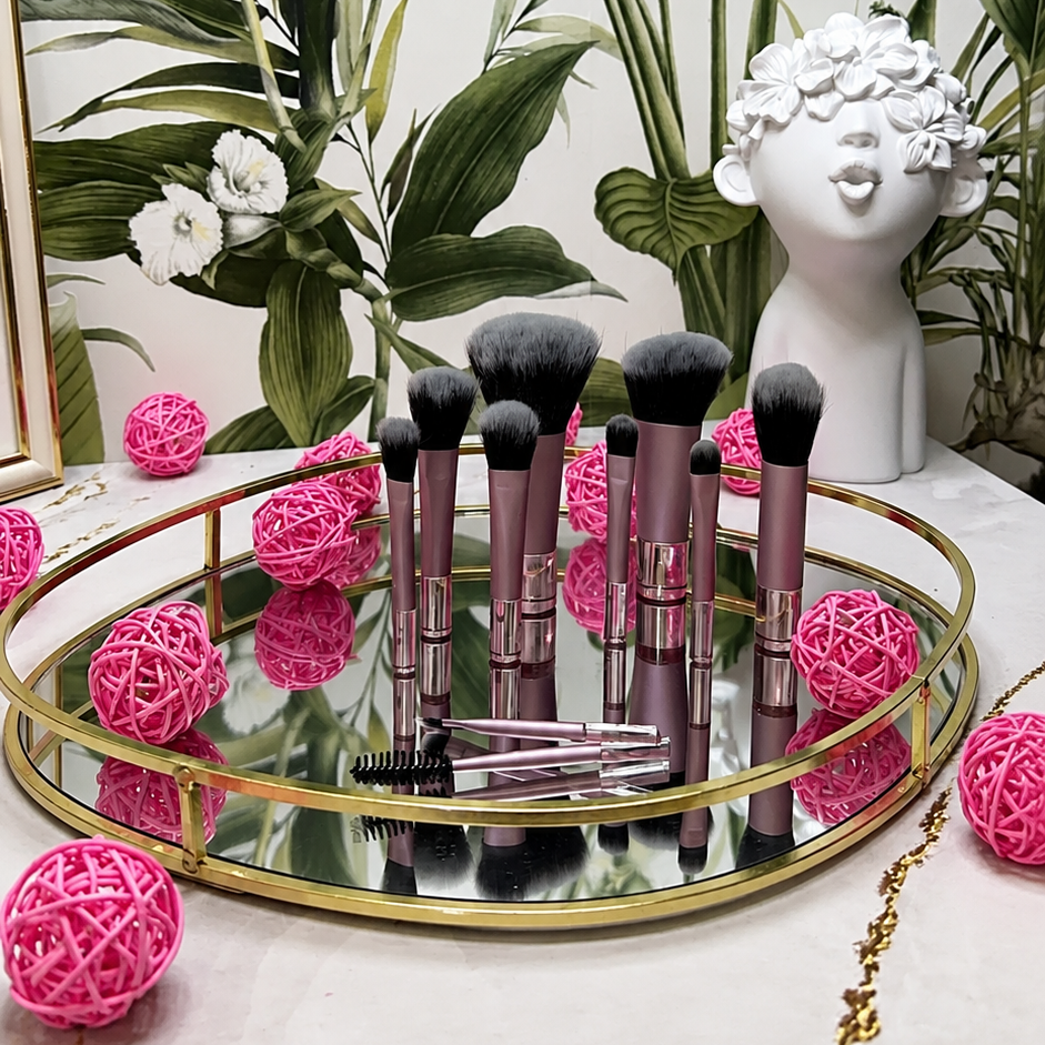 Mini Set de Pinceaux Maquillage – Format Voyage, Précision & Élégance